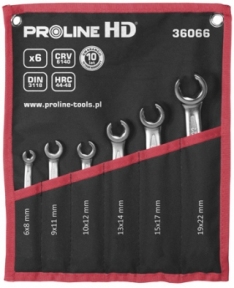 Набор накидных ключей с разрезом  PROLINE HD 6 предметов (6х8-19х22)